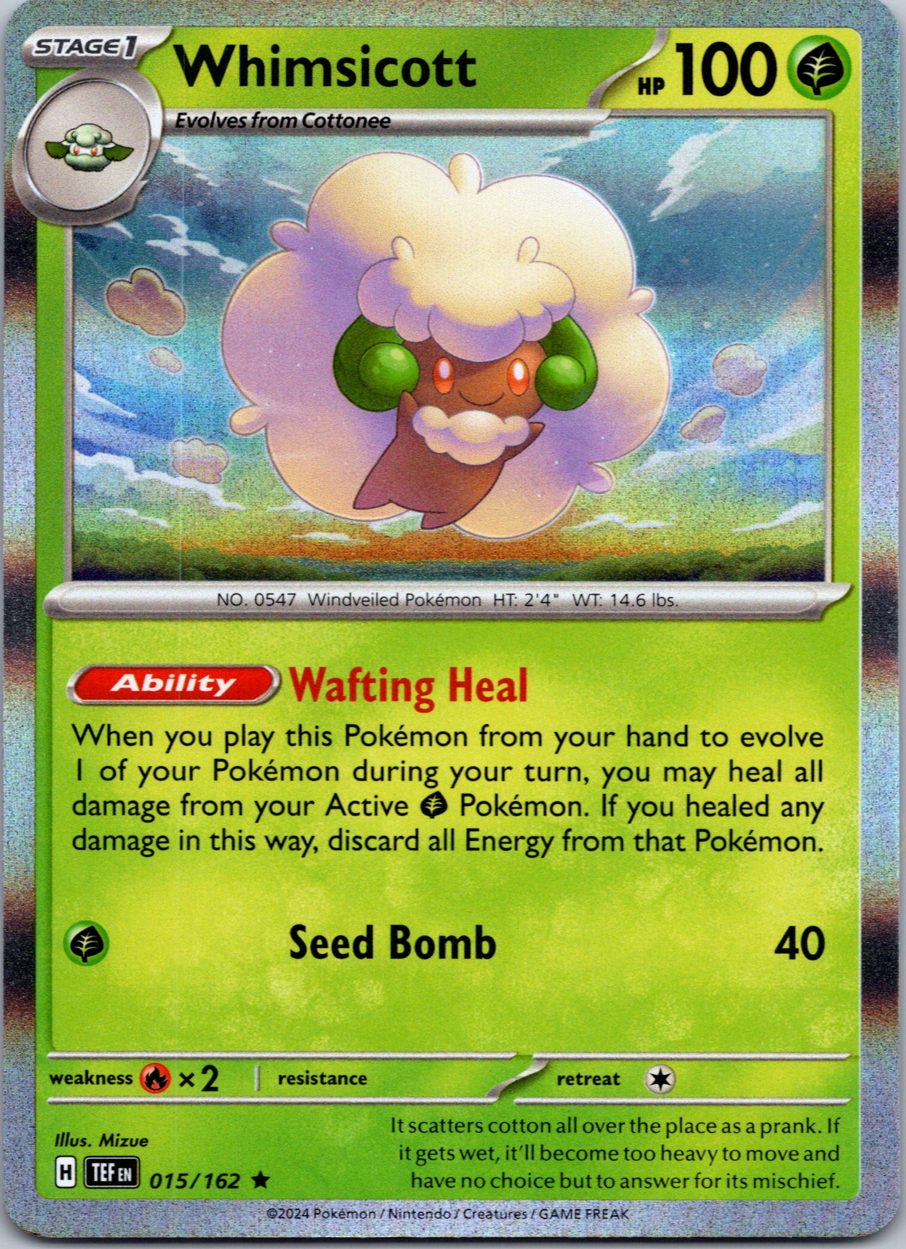 Whimsicott [15/162] - (Temporal Forces) Holofoil