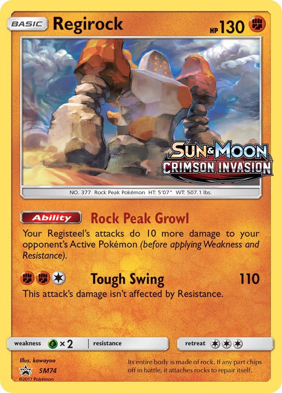 Regirock - SM74 (Prerelease) [SM74] [SM Promos] Holofoil