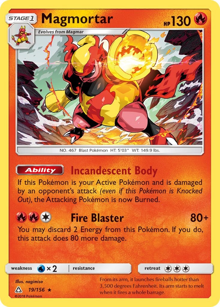 Magmortar [19/156] [Ultra Prism] Reverse Holofoil