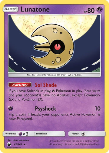 Lunatone [61/168] [Celestial Storm] Reverse Holofoil