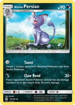 Alolan Persian (079/149) (Cosmos Holo) (Blister Exclusive) [Sun & Moon: Base Set]