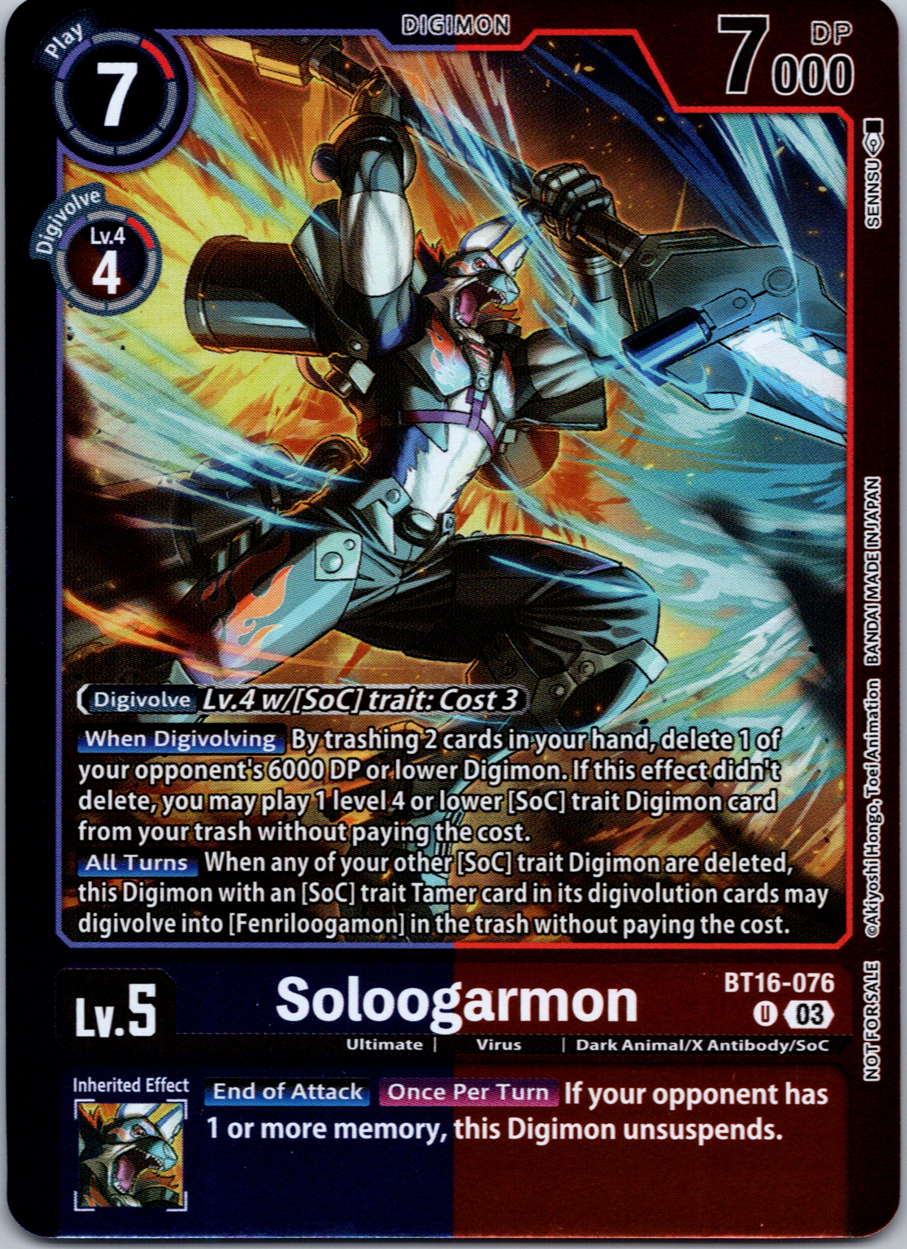 Soloogarmon (Event Pack 7) [BT16-076-U] [Beginning Observer] Foil