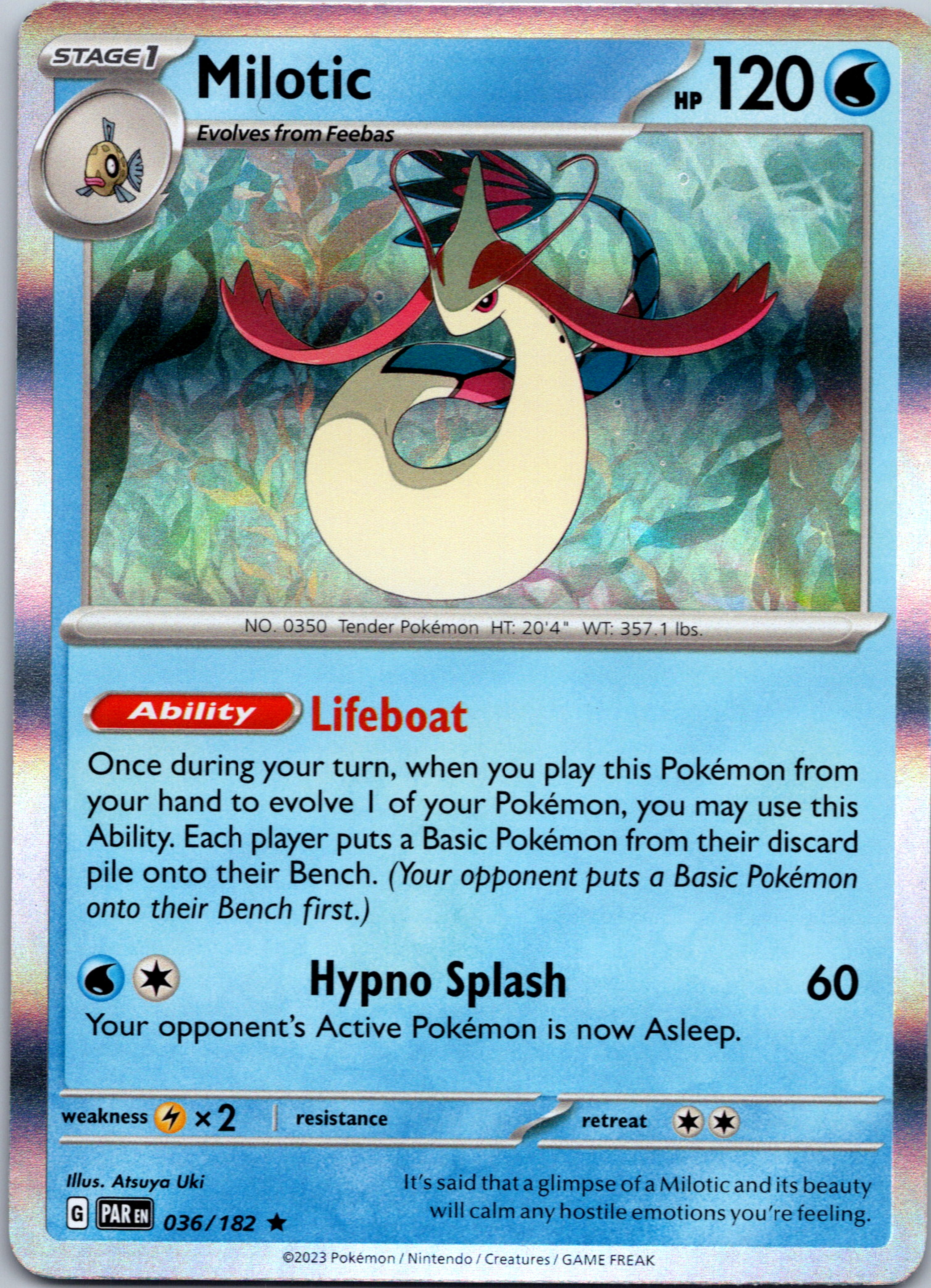 Milotic (036/182) - [Scarlet & Violet: Paradox Rift] Holofoil