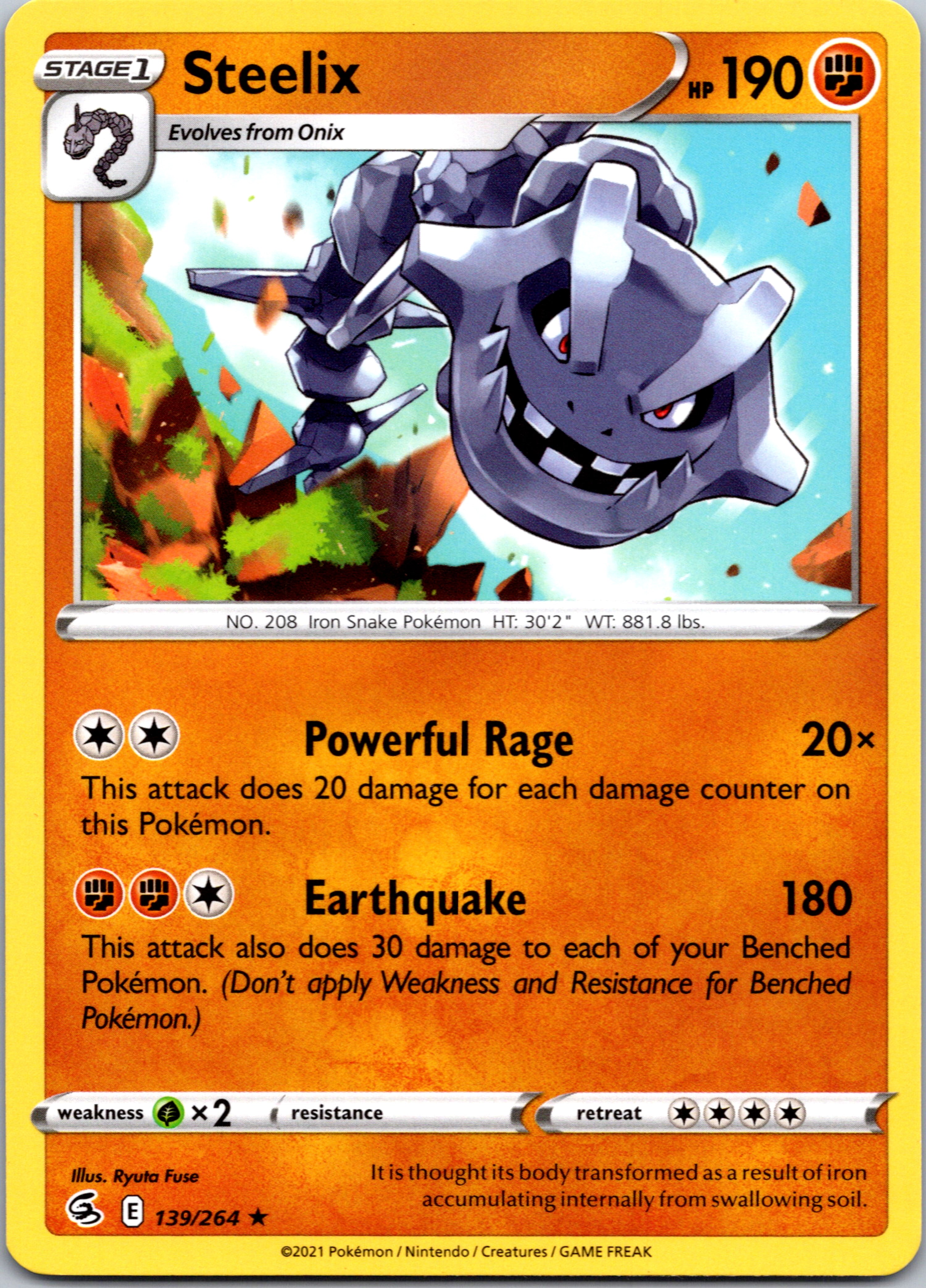 Steelix (139/264) (Theme Deck Exclusive) [Sword & Shield: Fusion Strike]