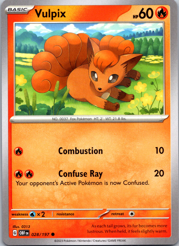 Vulpix (028/197) [Scarlet & Violet: Obsidian Flames]