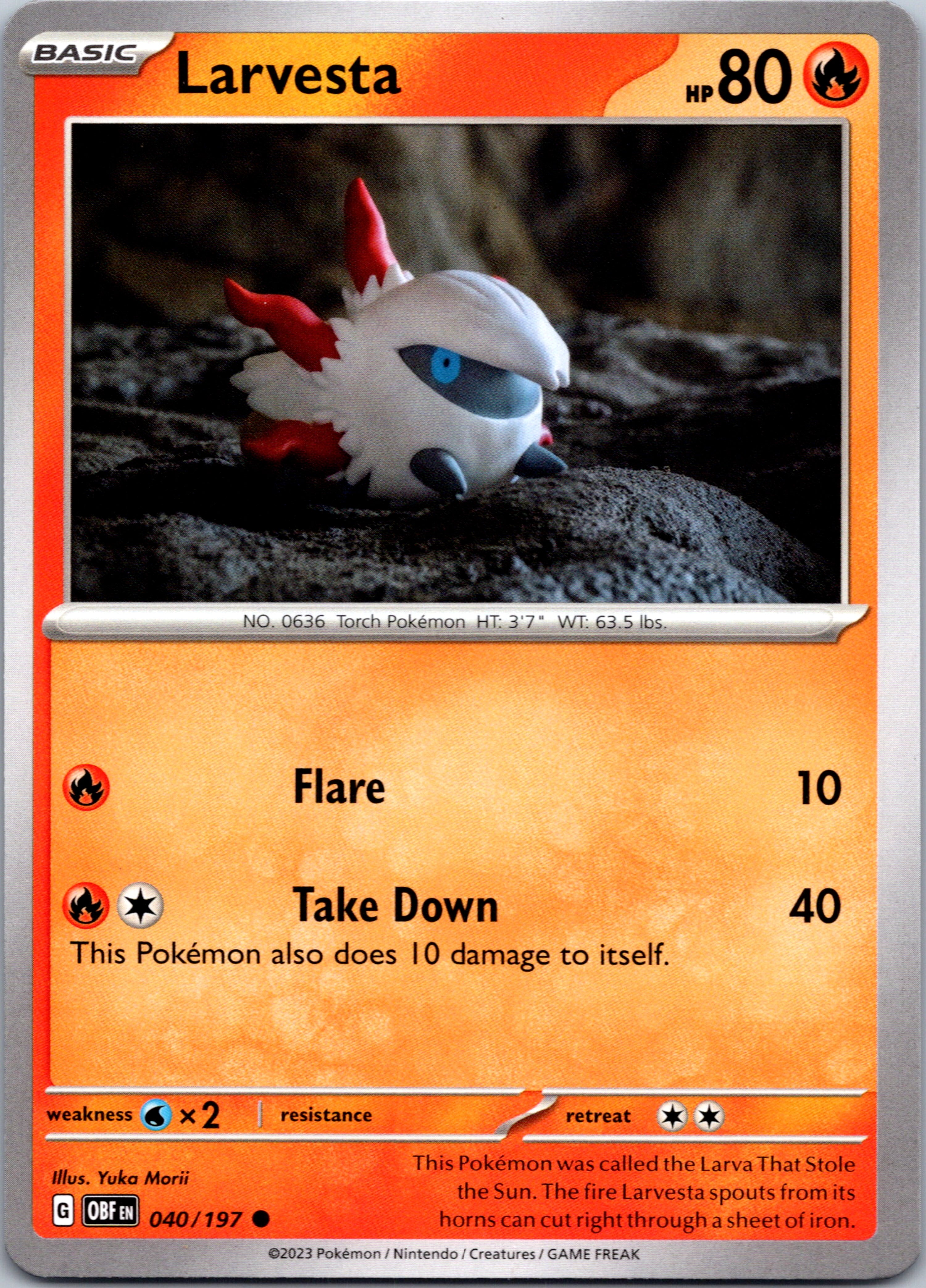 Larvesta (040/197) [Scarlet & Violet: Obsidian Flames]