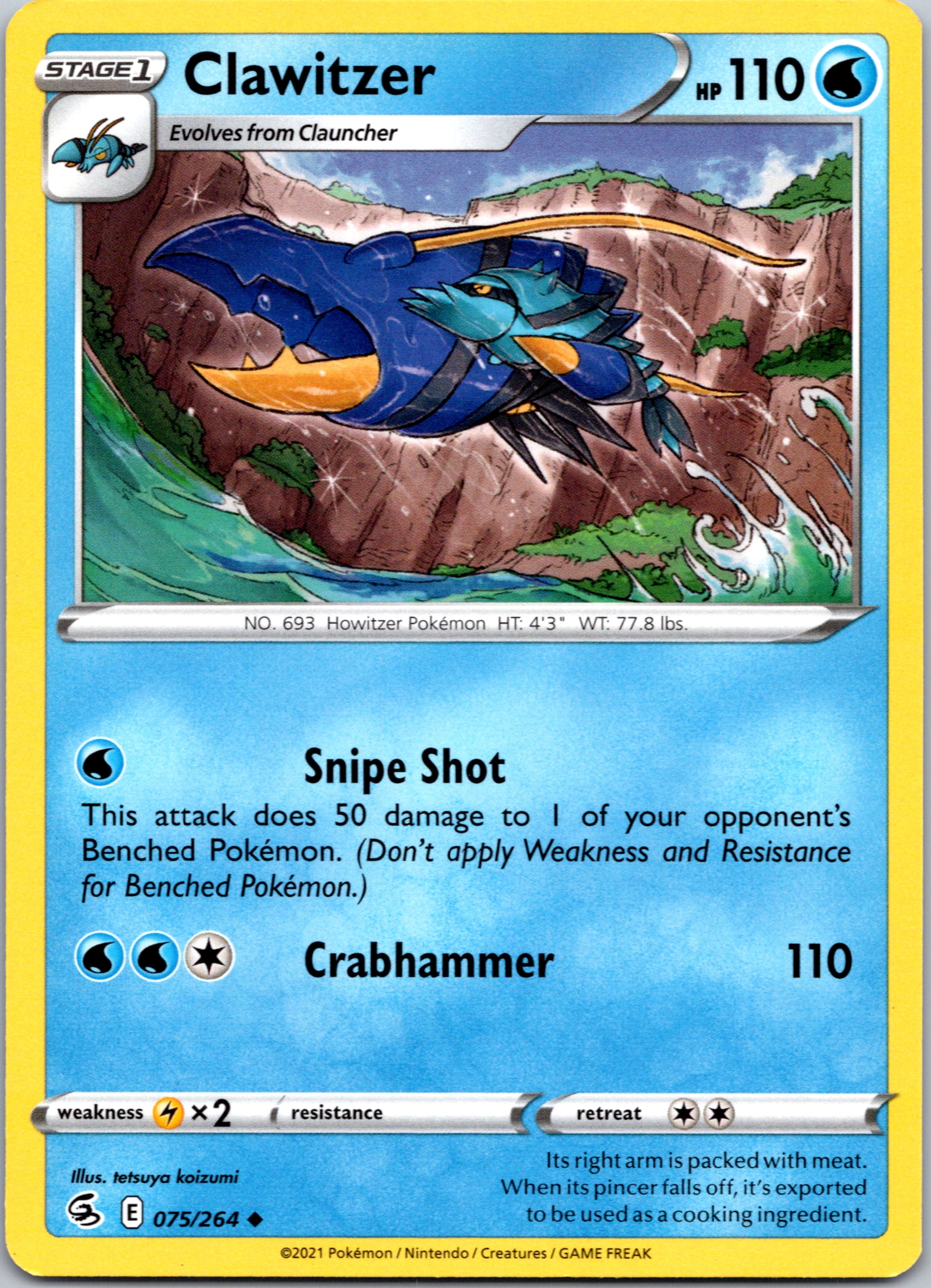 Clawitzer (075/264) [Sword & Shield: Fusion Strike]