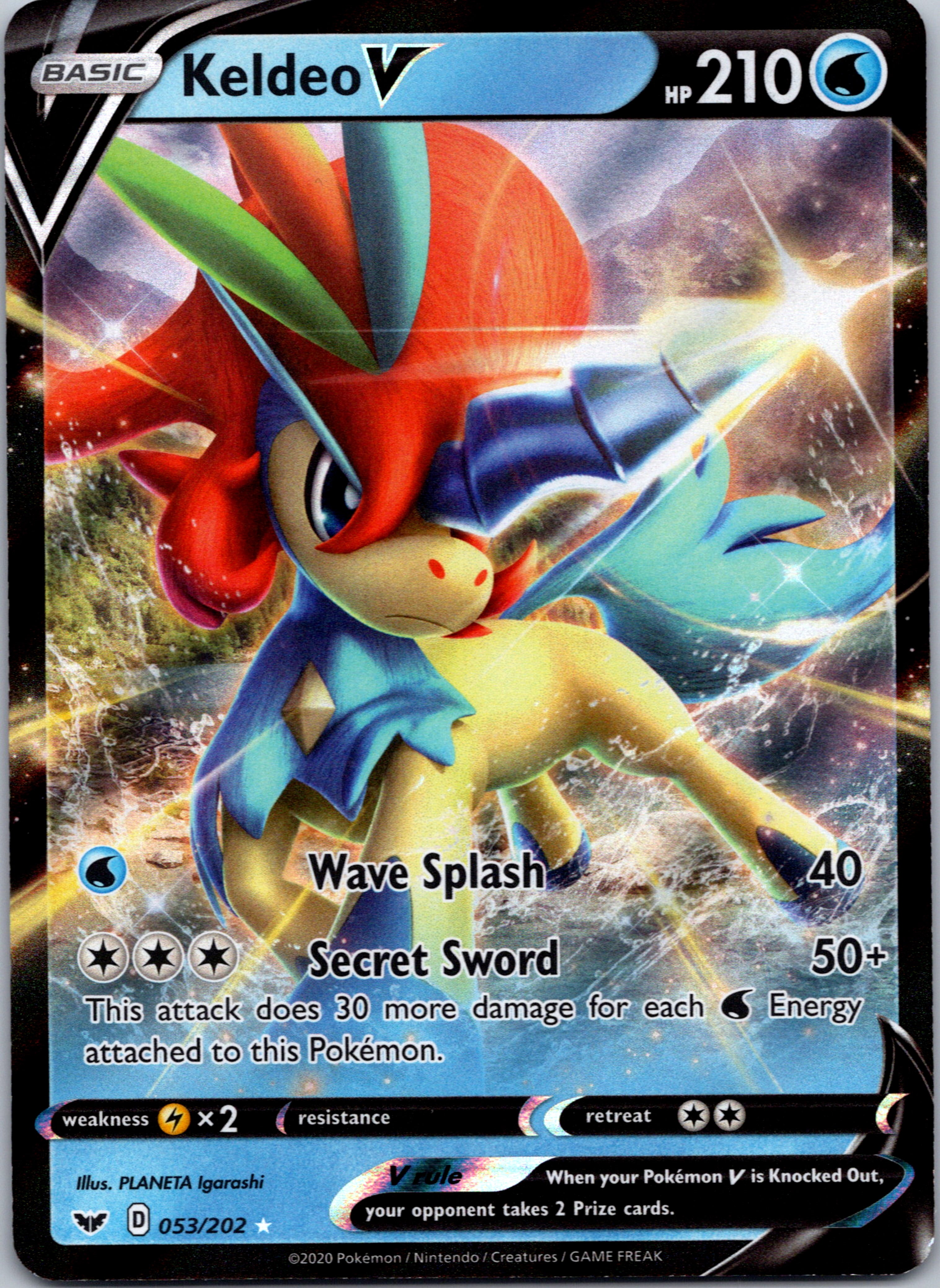 Keldeo V (053/202) [SWSH01: Sword & Shield Base Set]