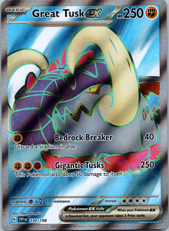 Great Tusk ex (230/198) [Scarlet & Violet: Base Set]