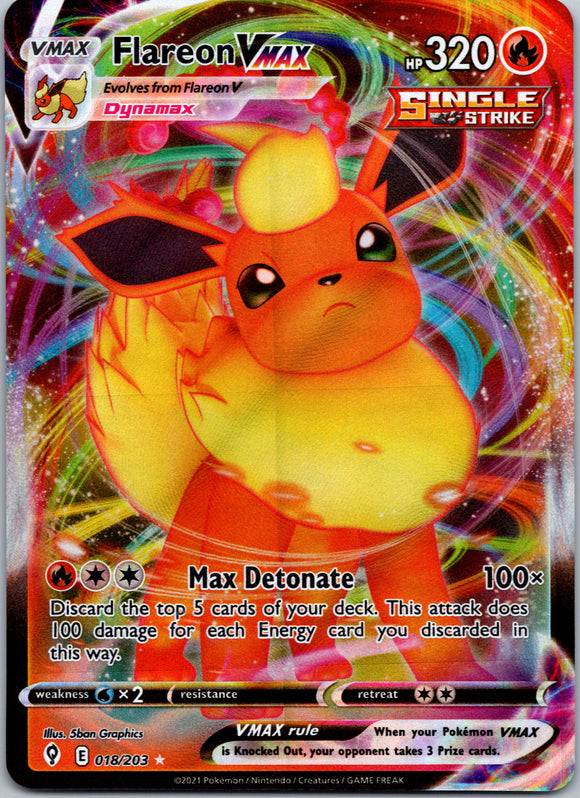 Flareon VMAX (018/203) [Sword & Shield: Evolving Skies]