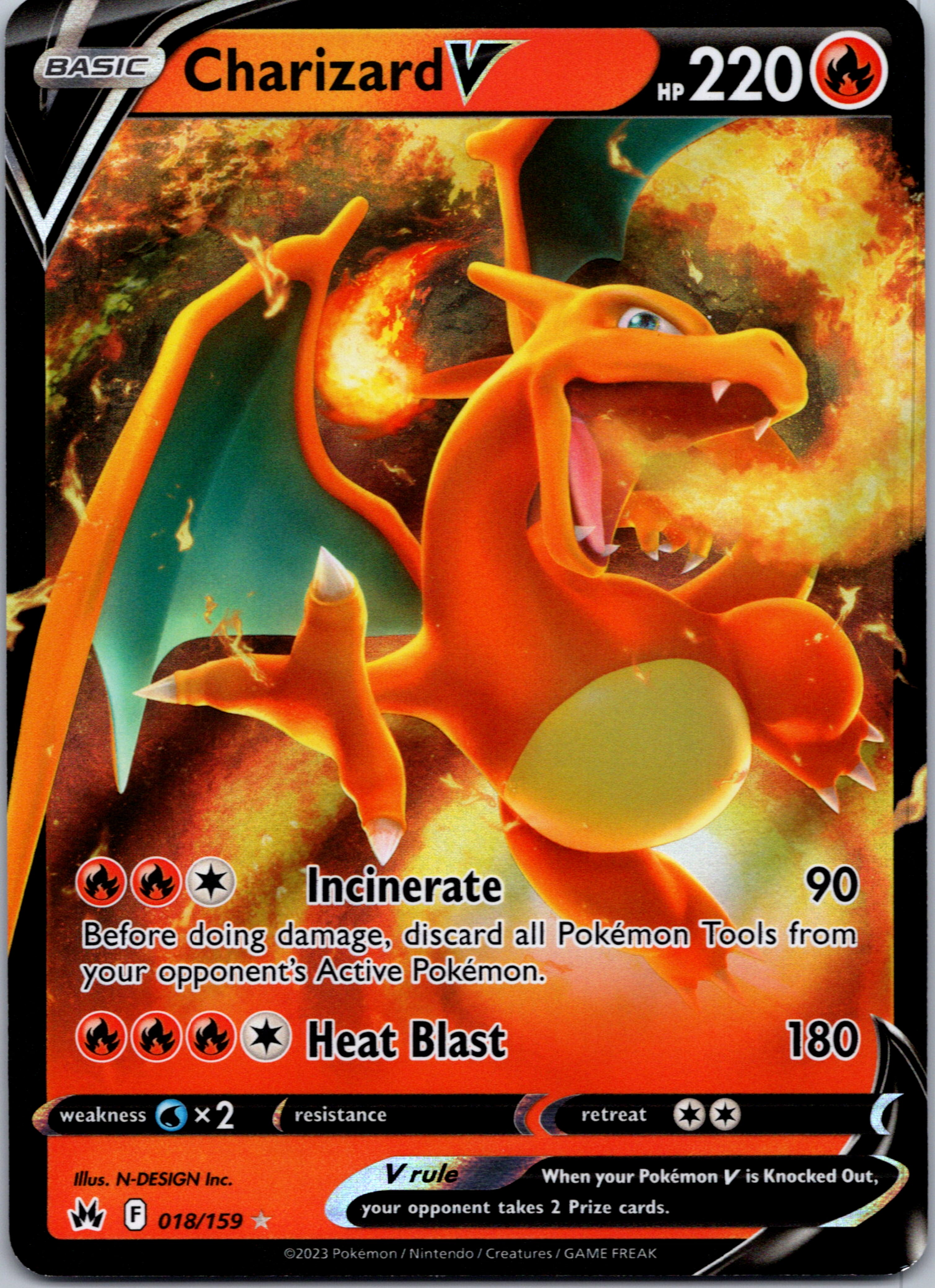 Charizard V (018/159) [Sword & Shield: Crown Zenith]