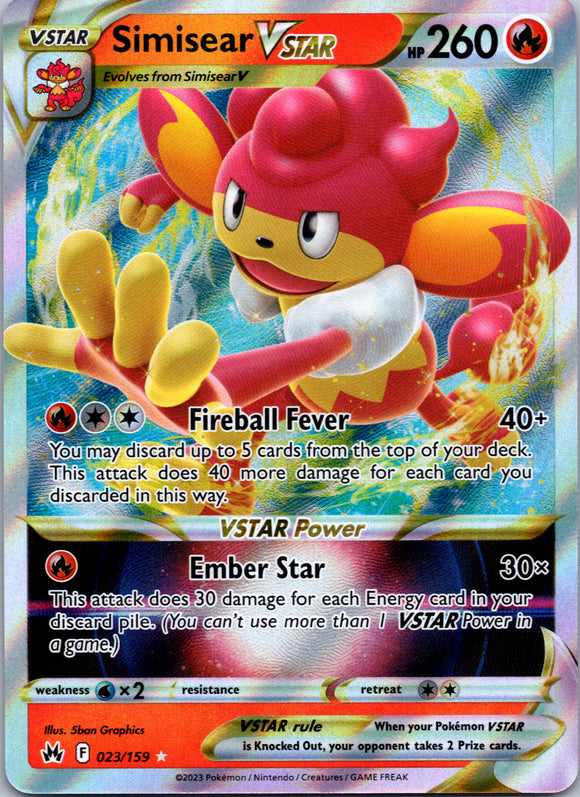 Simisear VSTAR (023/159) [Sword & Shield: Crown Zenith]