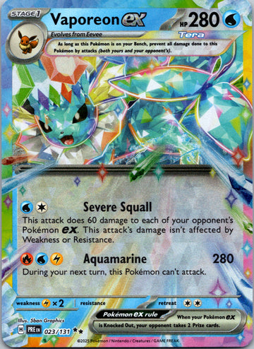Vaporeon ex [023/131] - (Prismatic Evolutions) Holofoil