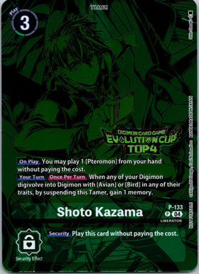 Shoto Kazama (2024 Evolution Cup Top 4) [P-133 P] [Digimon Promotion Cards] Foil