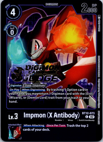 Impmon (X Antibody) (Judge Pack 5) [BT12-073] [Across Time] Foil