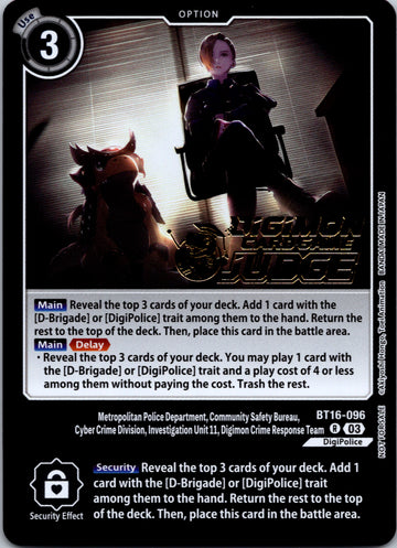 Metropolitan Police Department, Community Safety Bureau, Cyber Crime Division... (Judge Pack 6) [BT16-096 R] [Beginning Observer] Foil