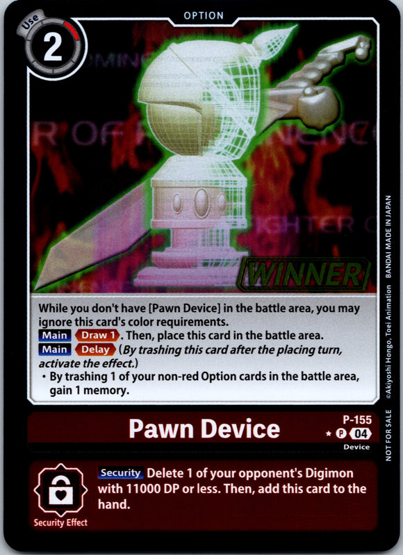 Pawn Device (Store Tournament 2024 Oct. - Dec. Winner Pack) [P-155 P] [Digimon Promotion Cards] Foil