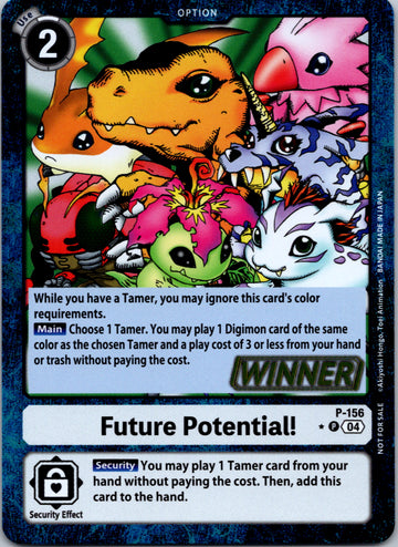 Future Potential! (Store Tournament 2024 Oct. - Dec. Winner Pack) [P-156 P] [Digimon Promotion Cards] Foil