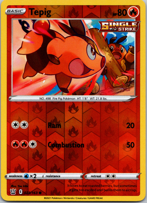 Tepig [023/163] [Battle Styles] Reverse Holofoil