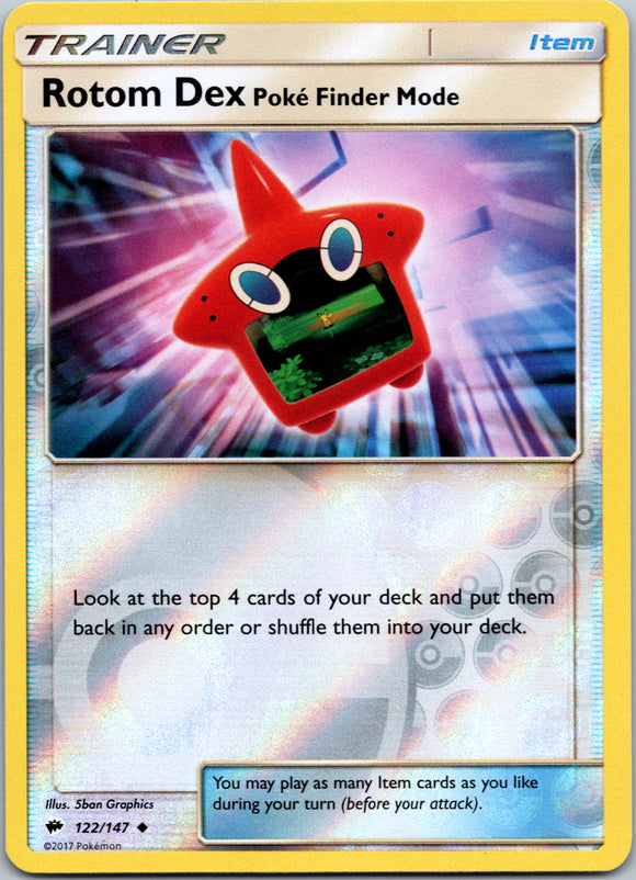 Rotom Dex Poke Finder Mode [122/147] [Burning Shadows] Reverse Holofoil