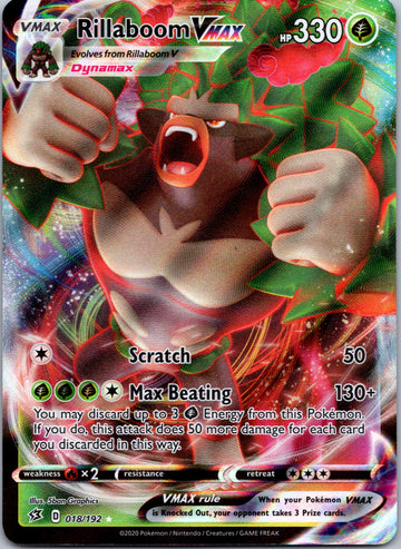Rillaboom VMAX (018/192) [Sword & Shield: Rebel Clash]