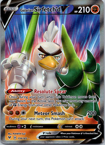 Galarian Sirfetch'd V (Full Art) [174/185] [SWSH04: Vivid Voltage]
