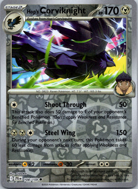 Hop's Corviknight [108/159] [Journey Together] Reverse Holofoil
