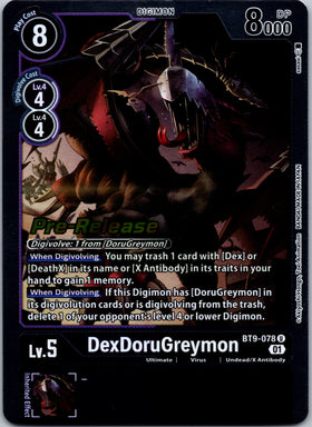 DexDoruGreymon [BT9-078] [X Record Pre-Release Cards] Foil