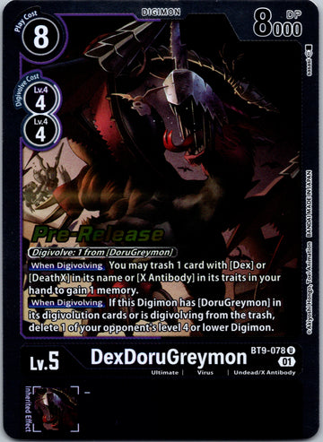 DexDoruGreymon [BT9-078] [X Record Pre-Release Cards] Foil