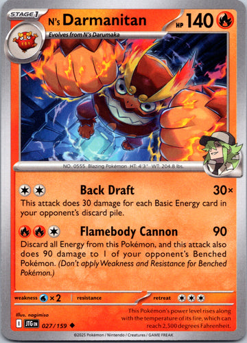N's Darmanitan [027/159] [Journey Together]