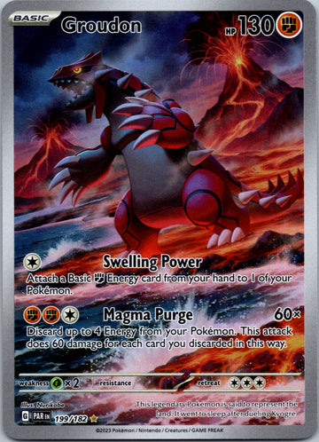 Groudon (199/182) - [Scarlet & Violet: Paradox Rift] Holofoil