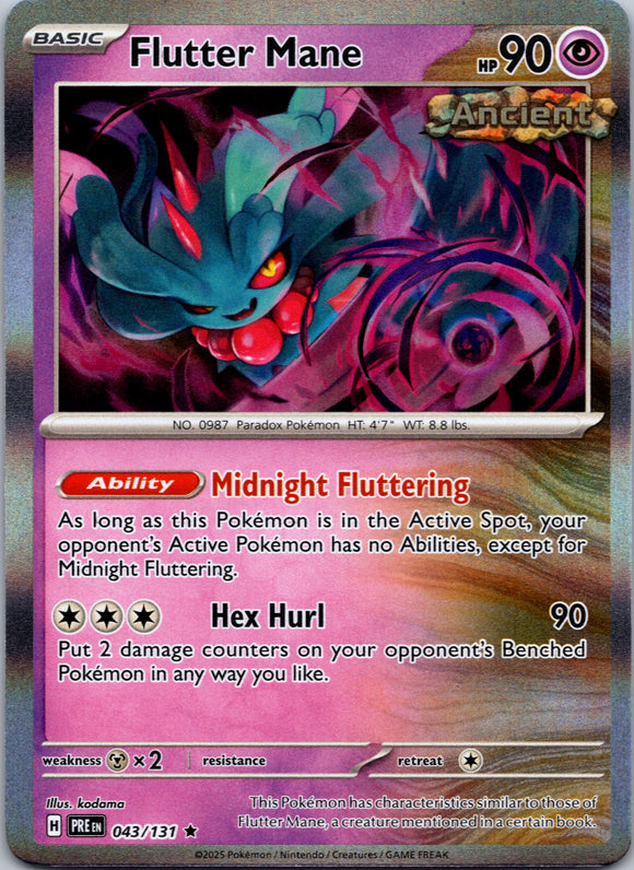 Flutter Mane [043/131] - (Prismatic Evolutions) Holofoil