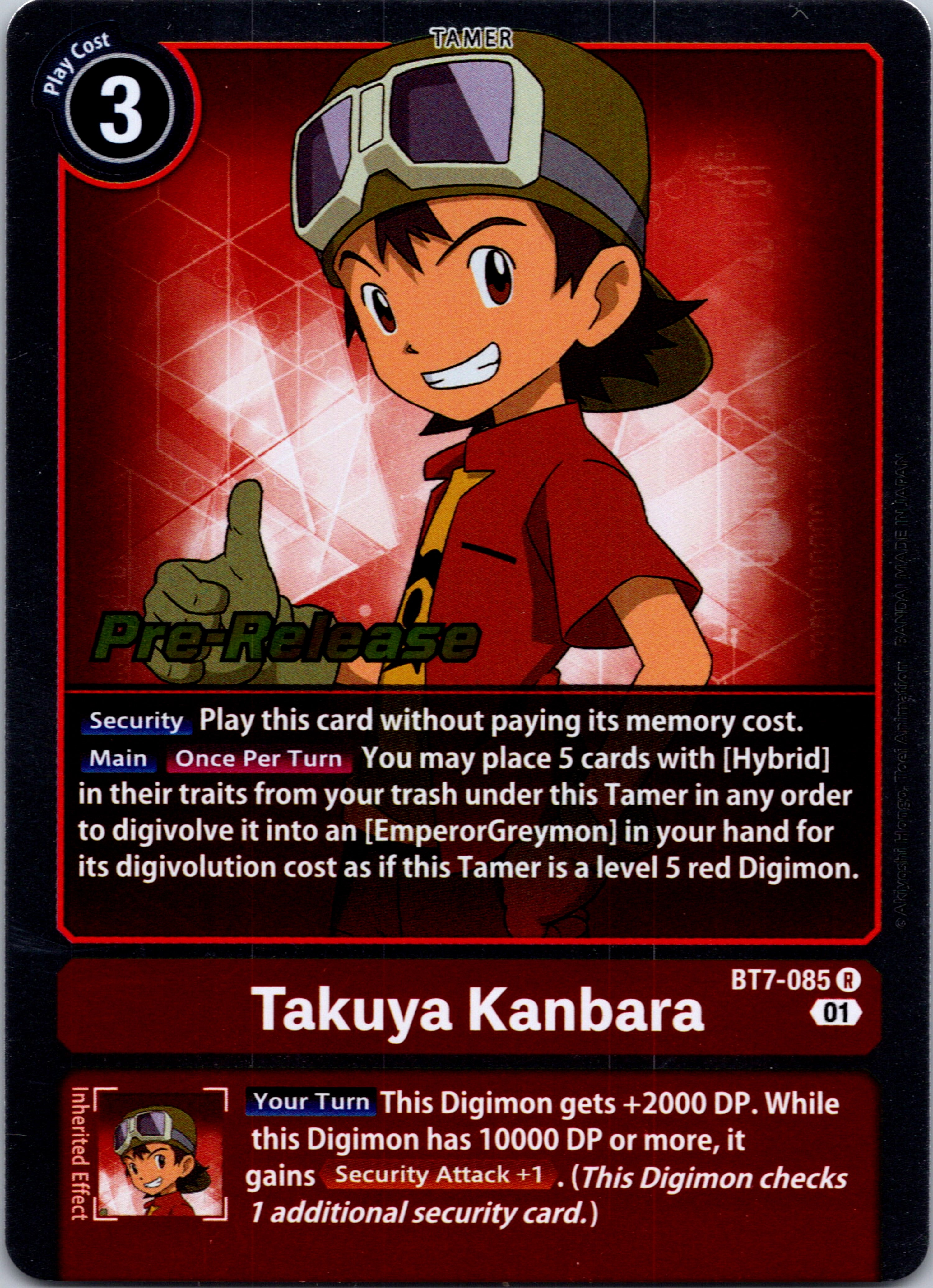 Takuya Kanbara [BT7-085] [Next Adventure Pre-Release Cards] Foil