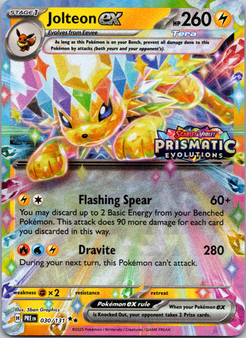 Jolteon ex - 030/131 (Prismatic Evolutions Stamp) [030/131] [Prismatic Evolutions] Holofoil
