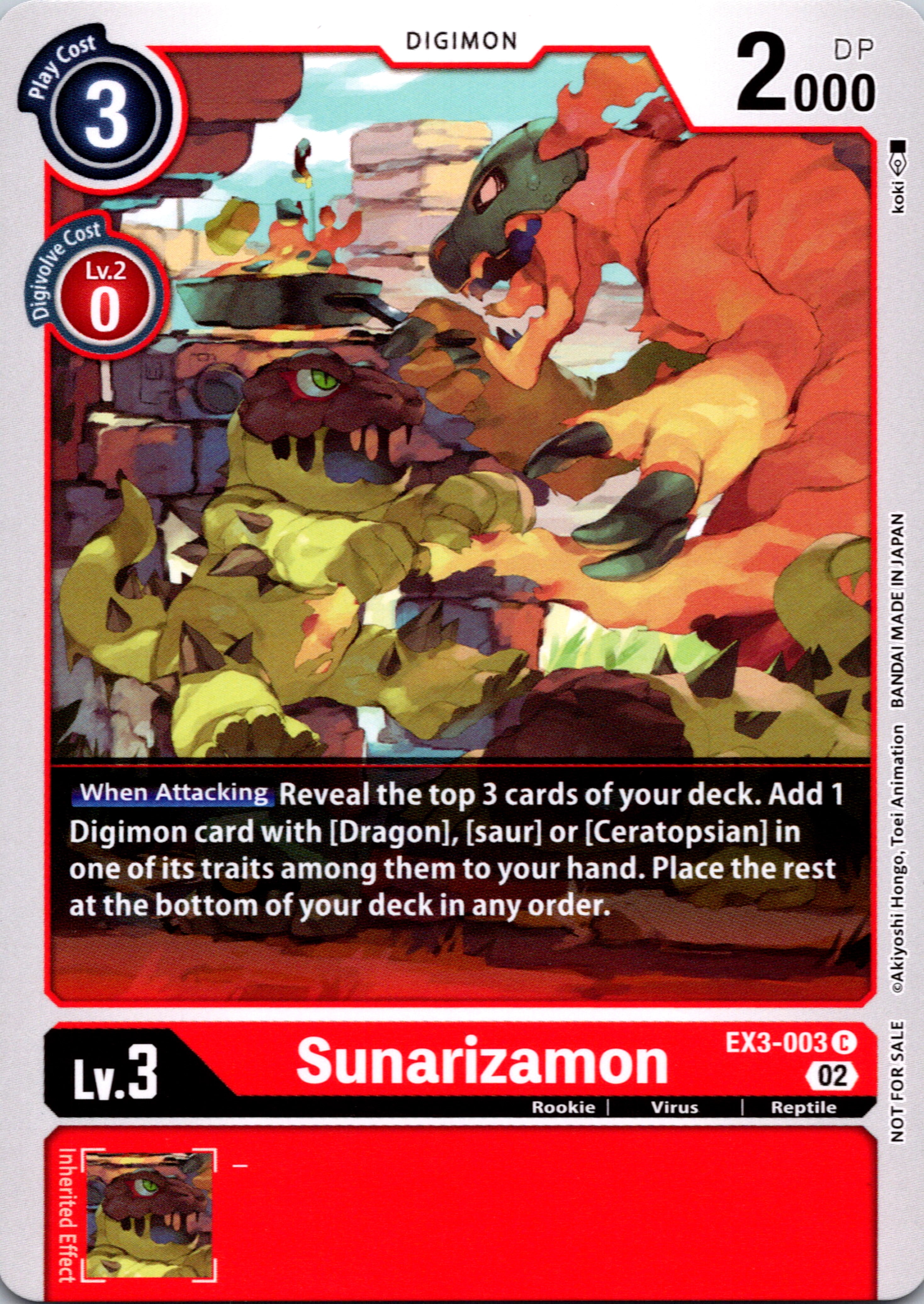 Sunarizamon [EX3-003] [Revision Pack Cards] Normal