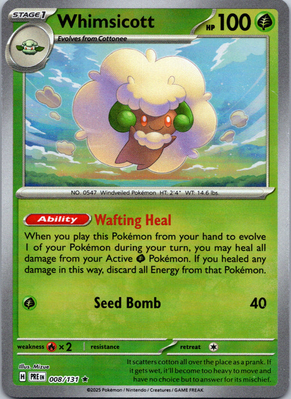 Whimsicott (Poke Ball Pattern) [008/131] - (Prismatic Evolutions) Holofoil