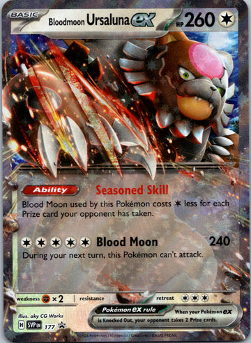 Bloodmoon Ursaluna ex - [177] - (SV Scarlet & Violet Promo Cards) Holofoil