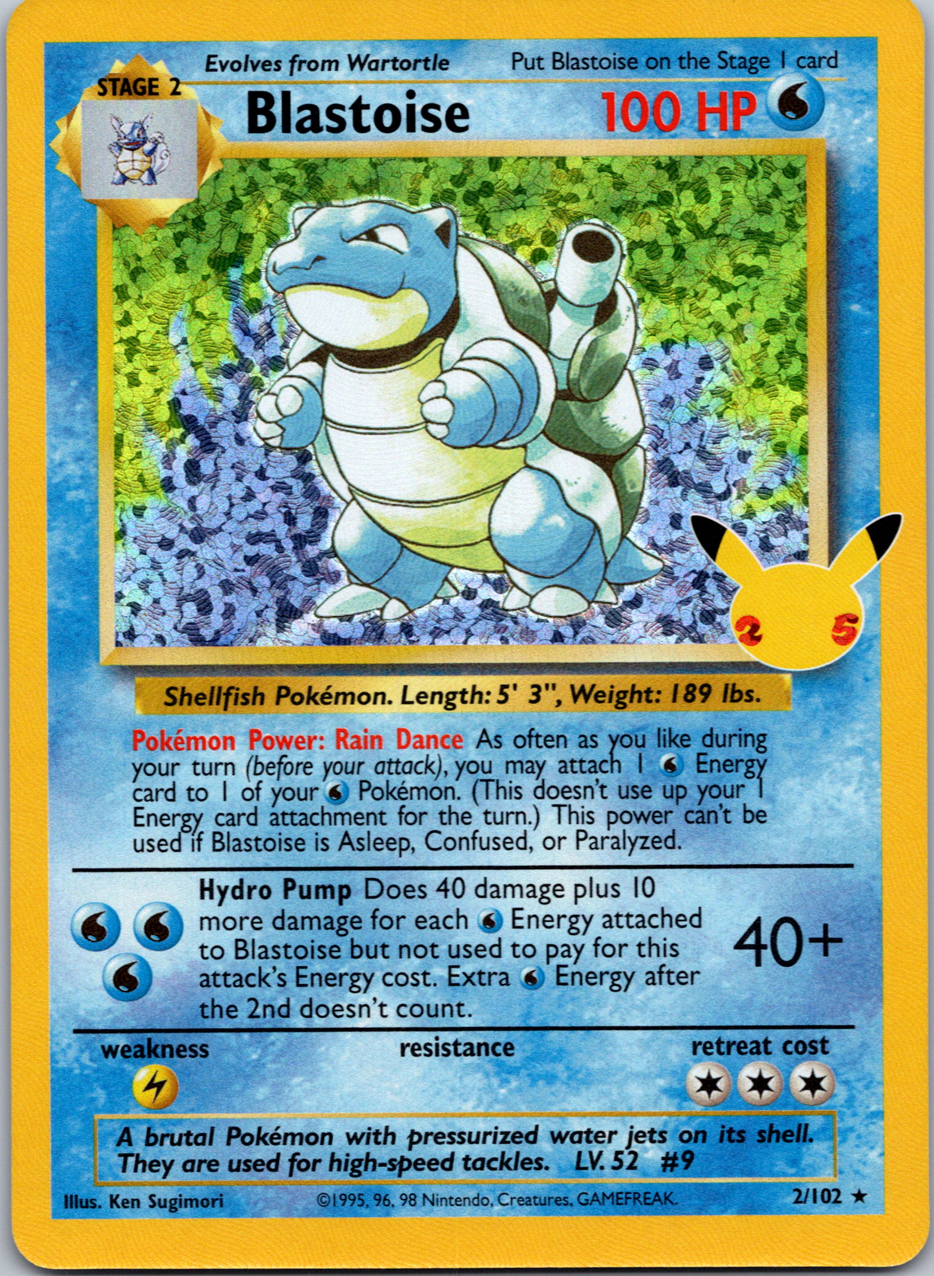 Blastoise [2/102] (Celebrations: Classic Collection) Holofoil