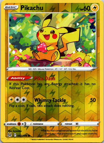 Pikachu [052/196] [Lost Origin] Reverse Holofoil