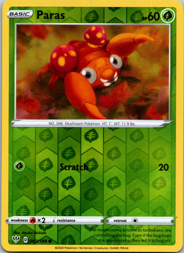 Paras [003/189] [Darkness Ablaze] Reverse Holofoil