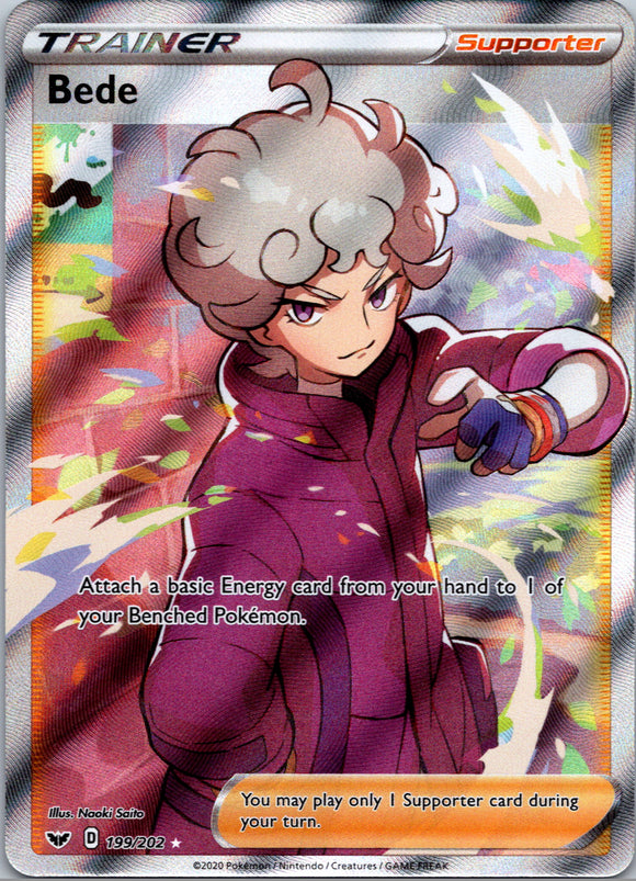 Bede (Full Art) (199/202) [SWSH01: Sword & Shield Base Set]
