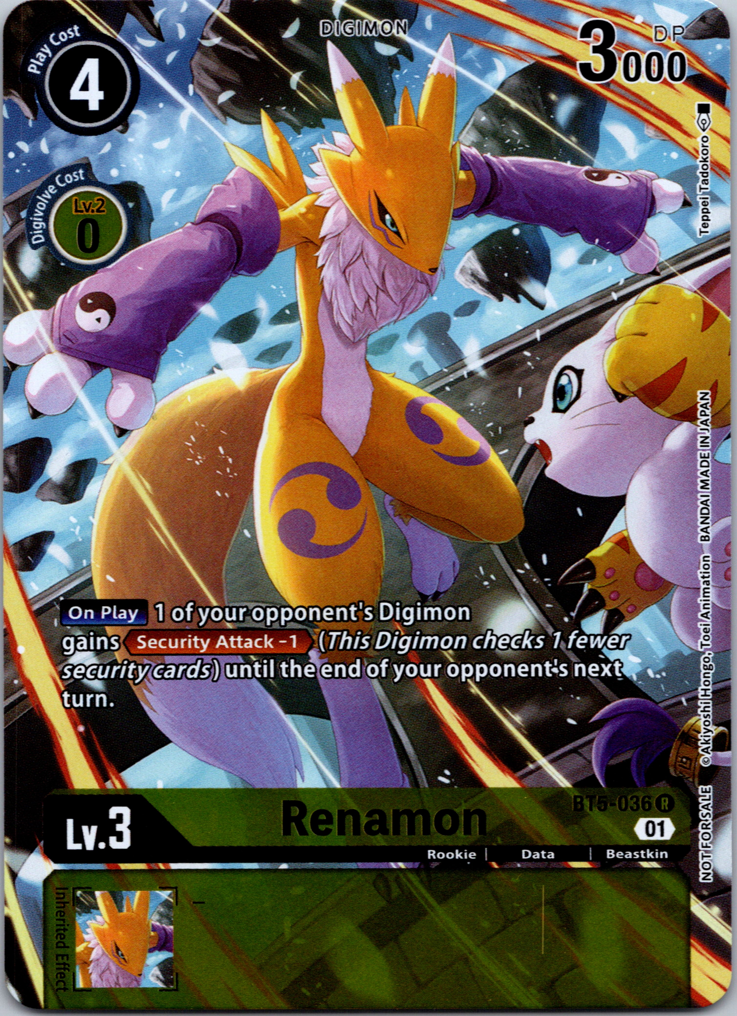 Renamon (Tamer's Card Set 1) [BT5-036-R] [Battle of Omni] Foil
