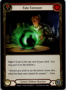 Fate Foreseen (Red) [ARC200-C] 1st Edition Rainbow Foil