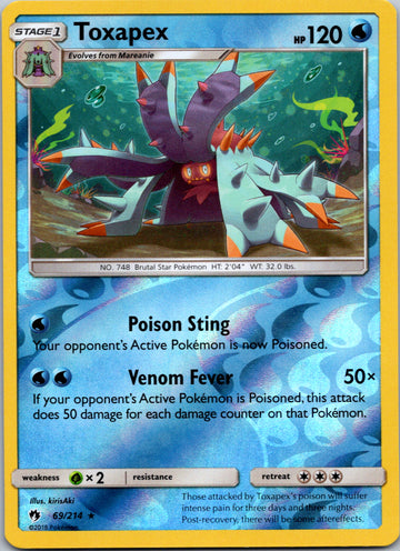 Toxapex [69/214] [Lost Thunder] Reverse Holofoil