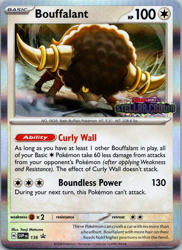 Bouffalant [136] [Scarlet & Violet Promo Cards] Holofoil