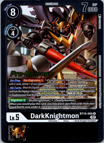 DarkKnightmon [BT10-066] [Xros Encounter Pre-Release Cards] Foil