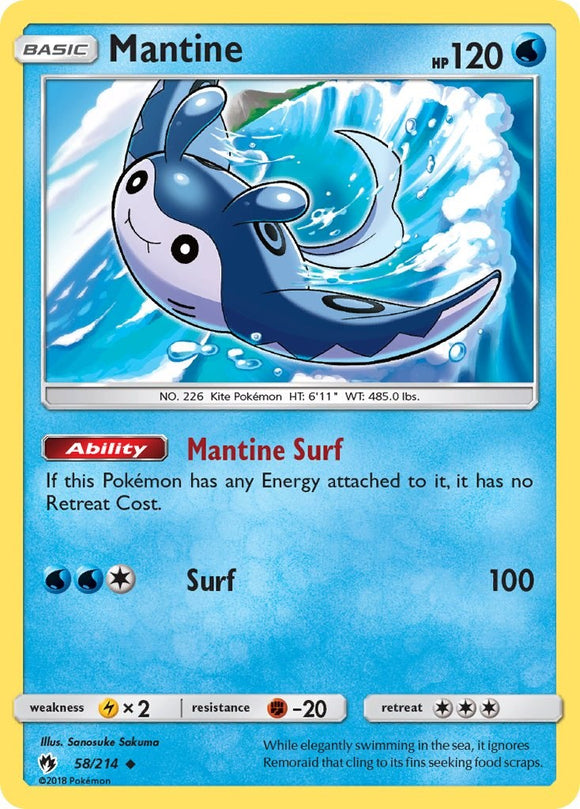 Mantine [58/214] [SM - Lost Thunder] Reverse Holofoil