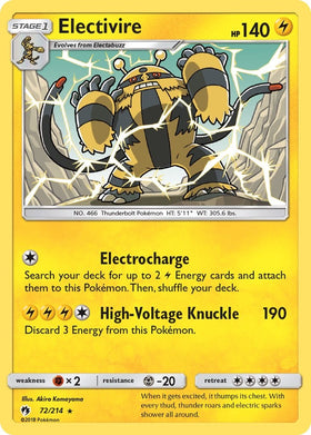 Electivire [72/214] [SM - Lost Thunder] Reverse Holofoil