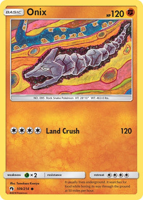 Onix [109/214] [SM - Lost Thunder] Reverse Holofoil