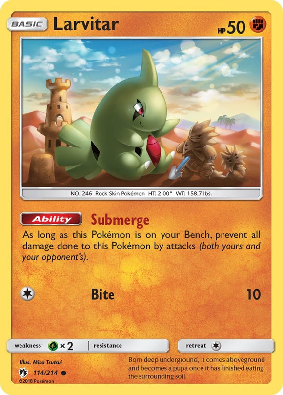 Larvitar (114) [114/214] [SM - Lost Thunder] Reverse Holofoil